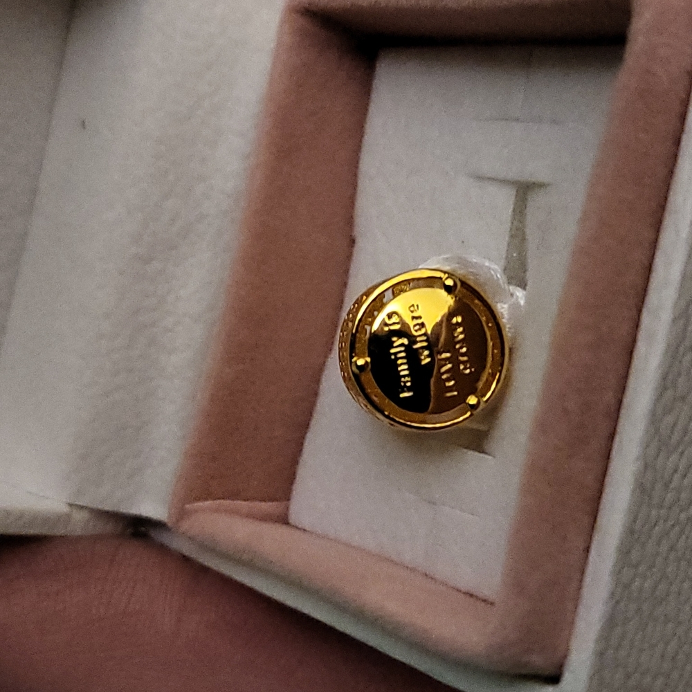 "Family is where love grows" charm